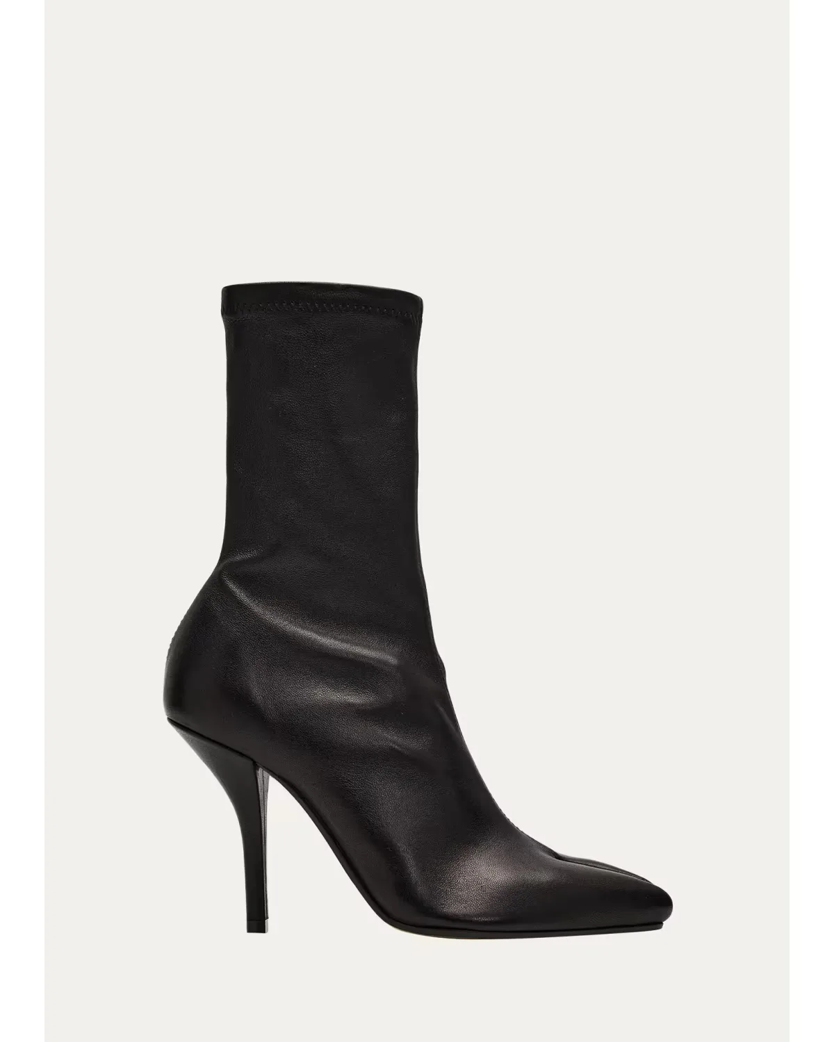 105mm Tabi Stretch Leather Ankle Boots by Maison Margiela