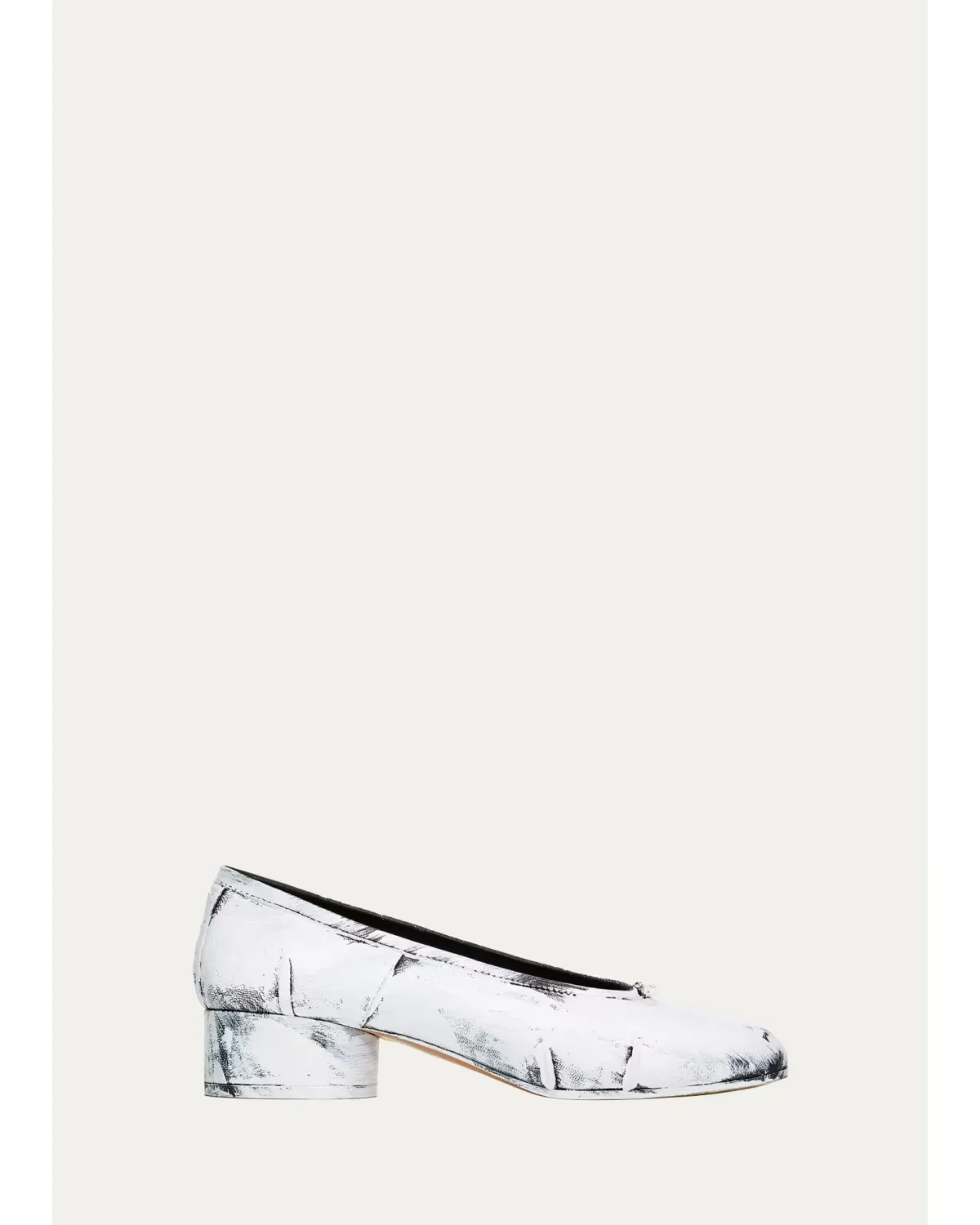 35mm Tabi Painted Leather Ballerina Pumps by Maison Margiela