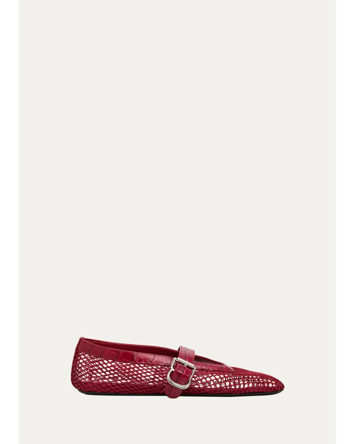 Mesh Mary Jane Ballerina Flats