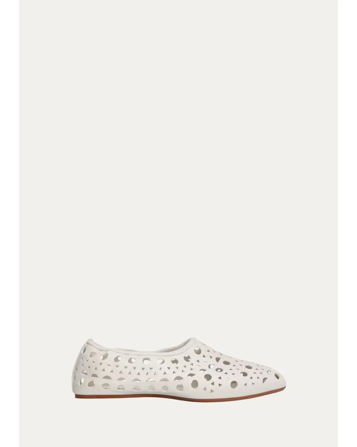 Neo Vienne Cutout Leather Ballerina Flats by ALAA