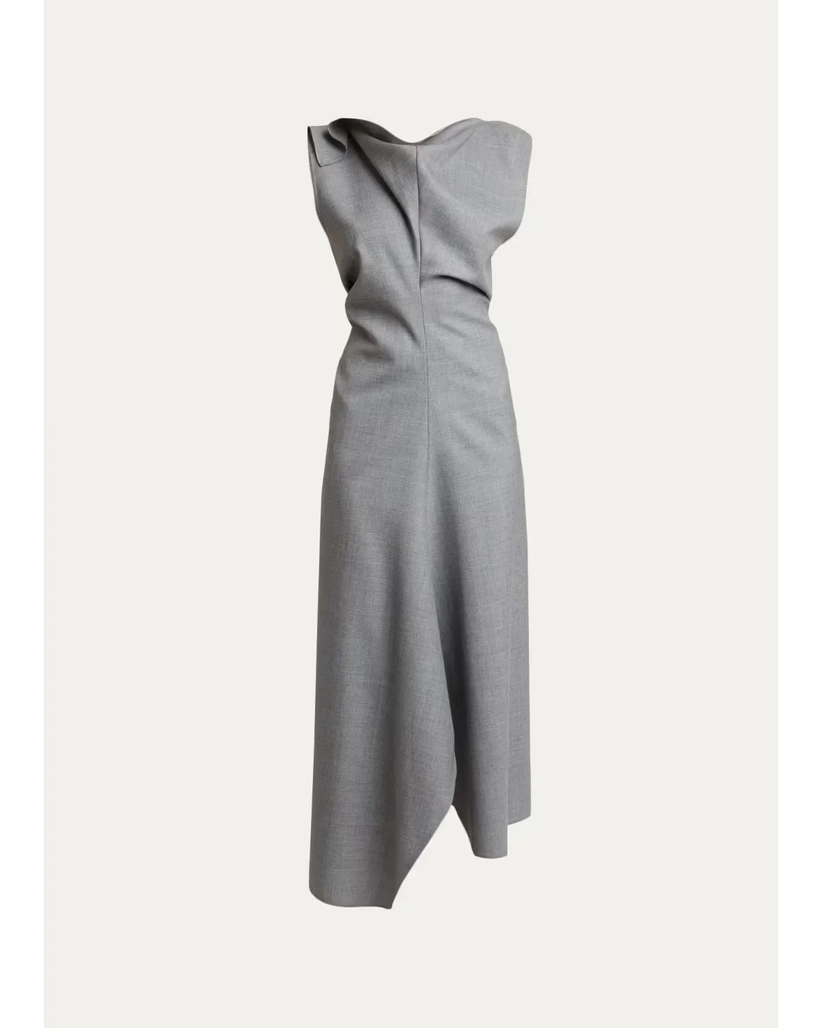 Draped Virgin Wool Midi Dress by Victoria Beckham
