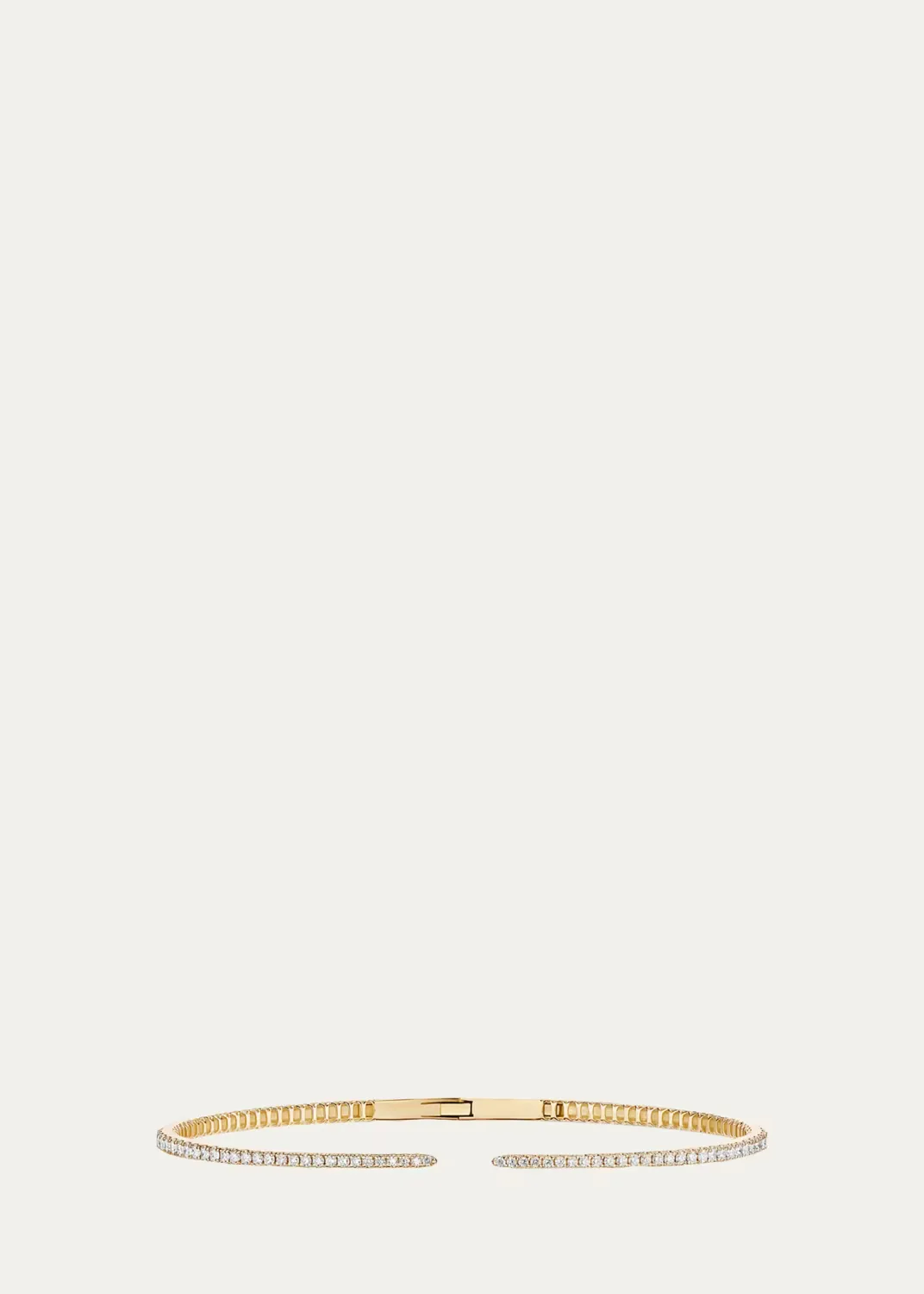 14K Graduated Diamond Open Hinge Bangle Bracelet