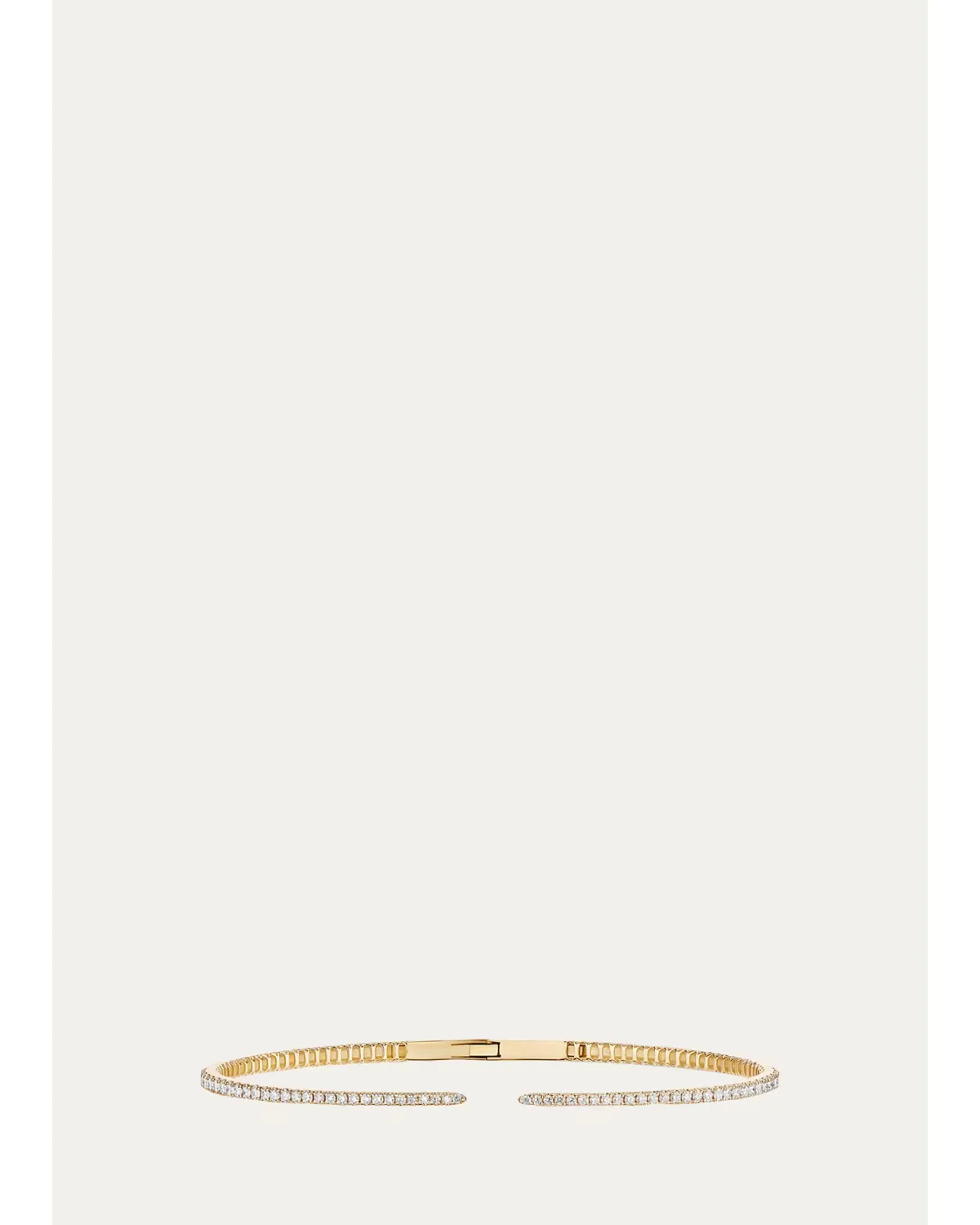 14K Graduated Diamond Open Hinge Bangle Bracelet by Lana