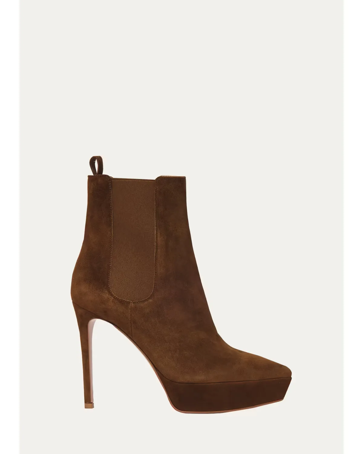 85mm Suede Platform Booties by Gianvito Rossi