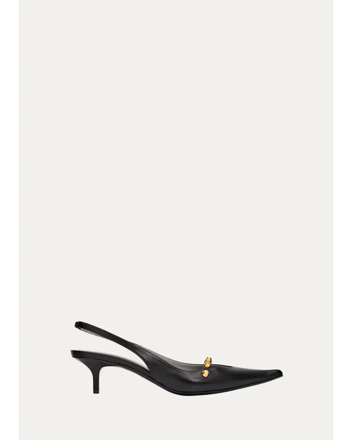 45mm Midnight City Studded Leather Slingback Pumps