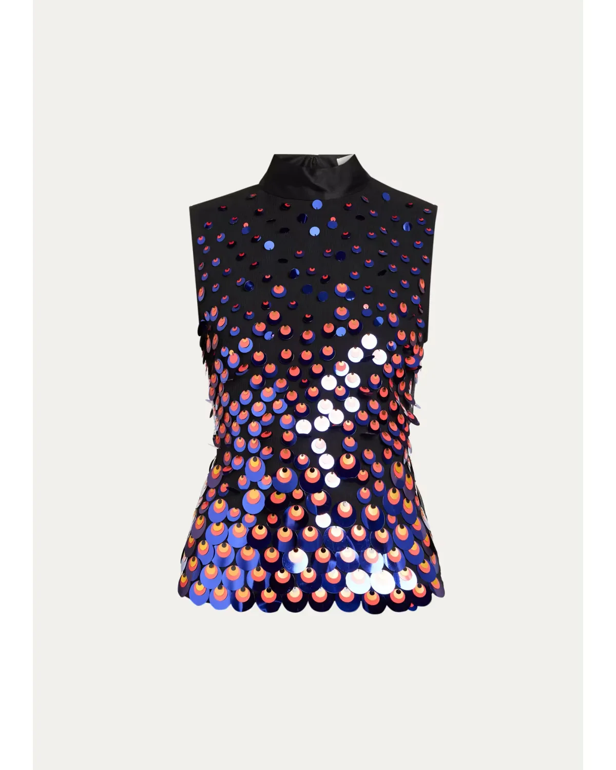 Degrade Embellished Silk Plisse Tank Top by CHRISTOPHER JOHN ROGERS