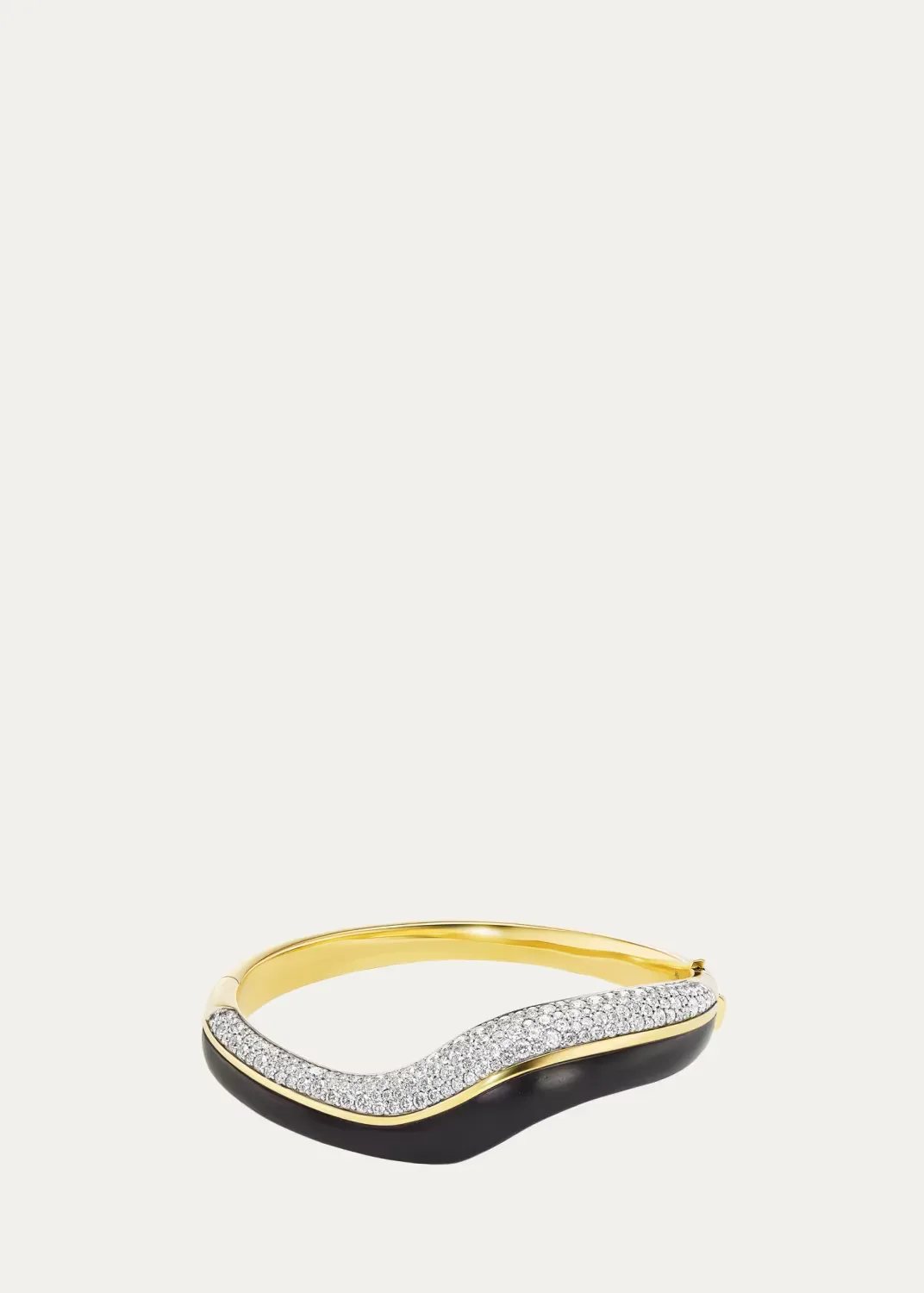 18K Gold & 3.15 TCW Diamond Wave Bracelet
