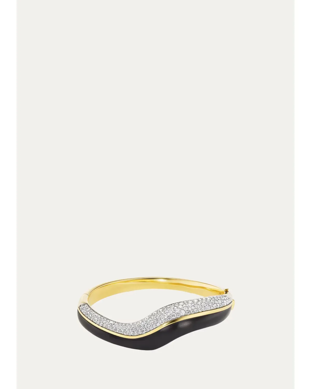 18K Gold & 3.15 TCW Diamond Wave Bracelet
