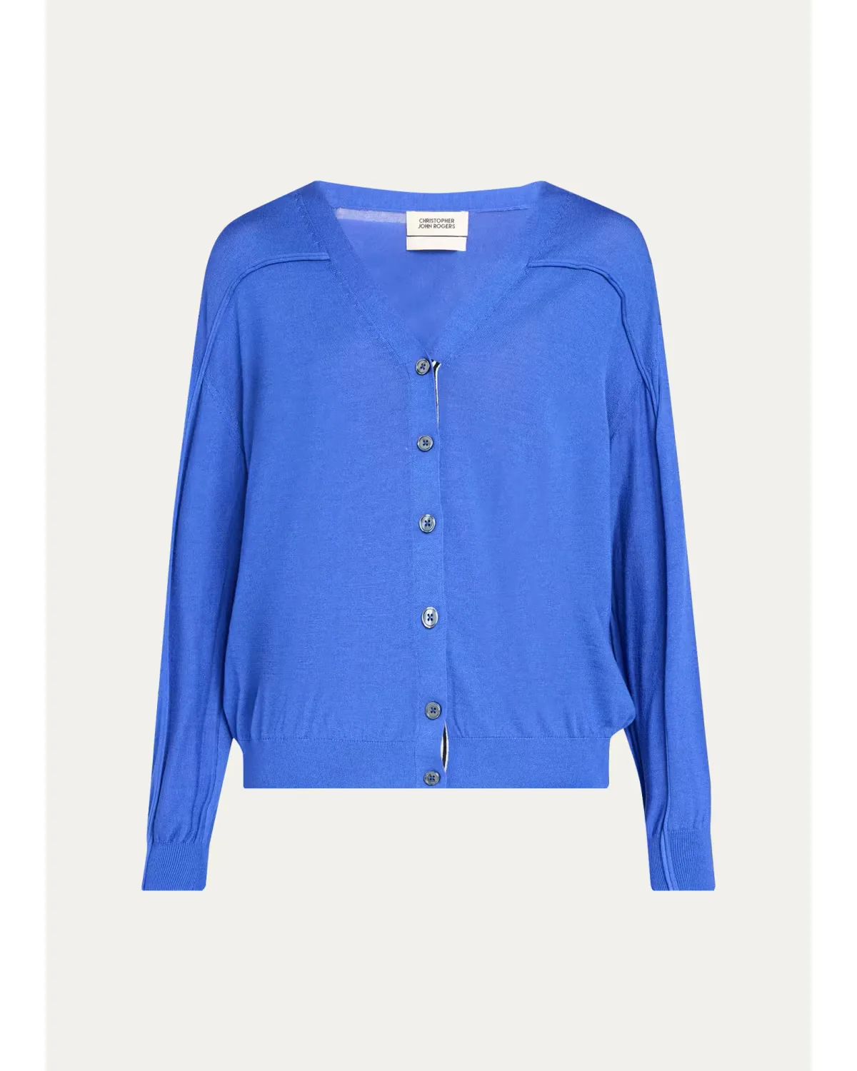Lightweight Silk-Blend V-Neck Cardigan by CHRISTOPHER JOHN ROGERS
