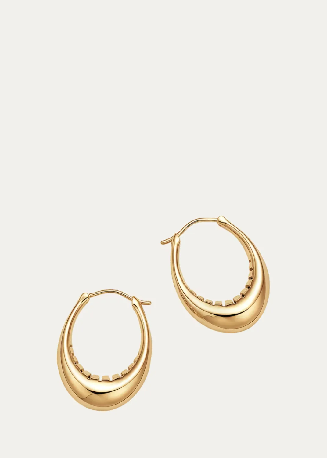 14K Reflective Hoop Earrings by Futura Jewelry