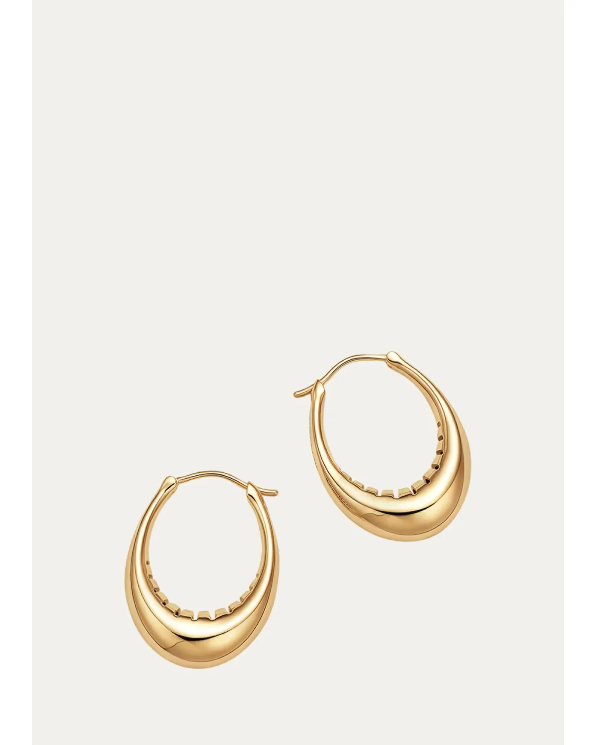 14K Reflective Hoop Earrings by Futura Jewelry
