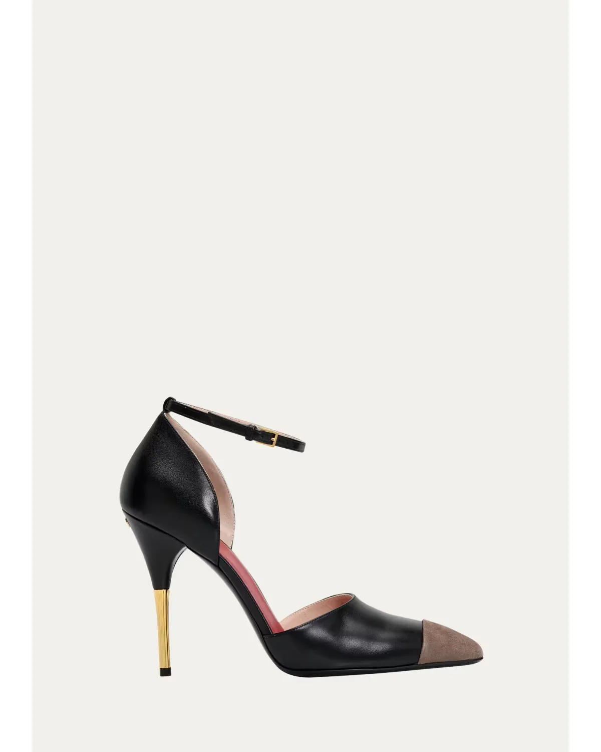105mm Sinead Leather Cap-Toe dOrsay Pumps by Valentino Garavani