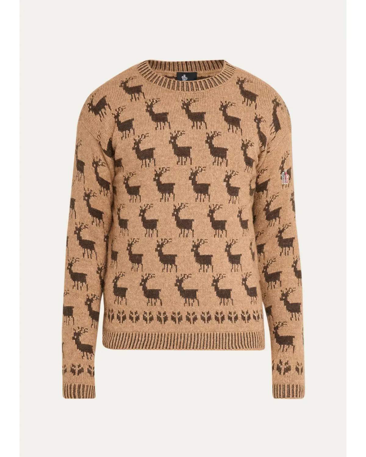Reindeer Intarsia Crewneck Sweater