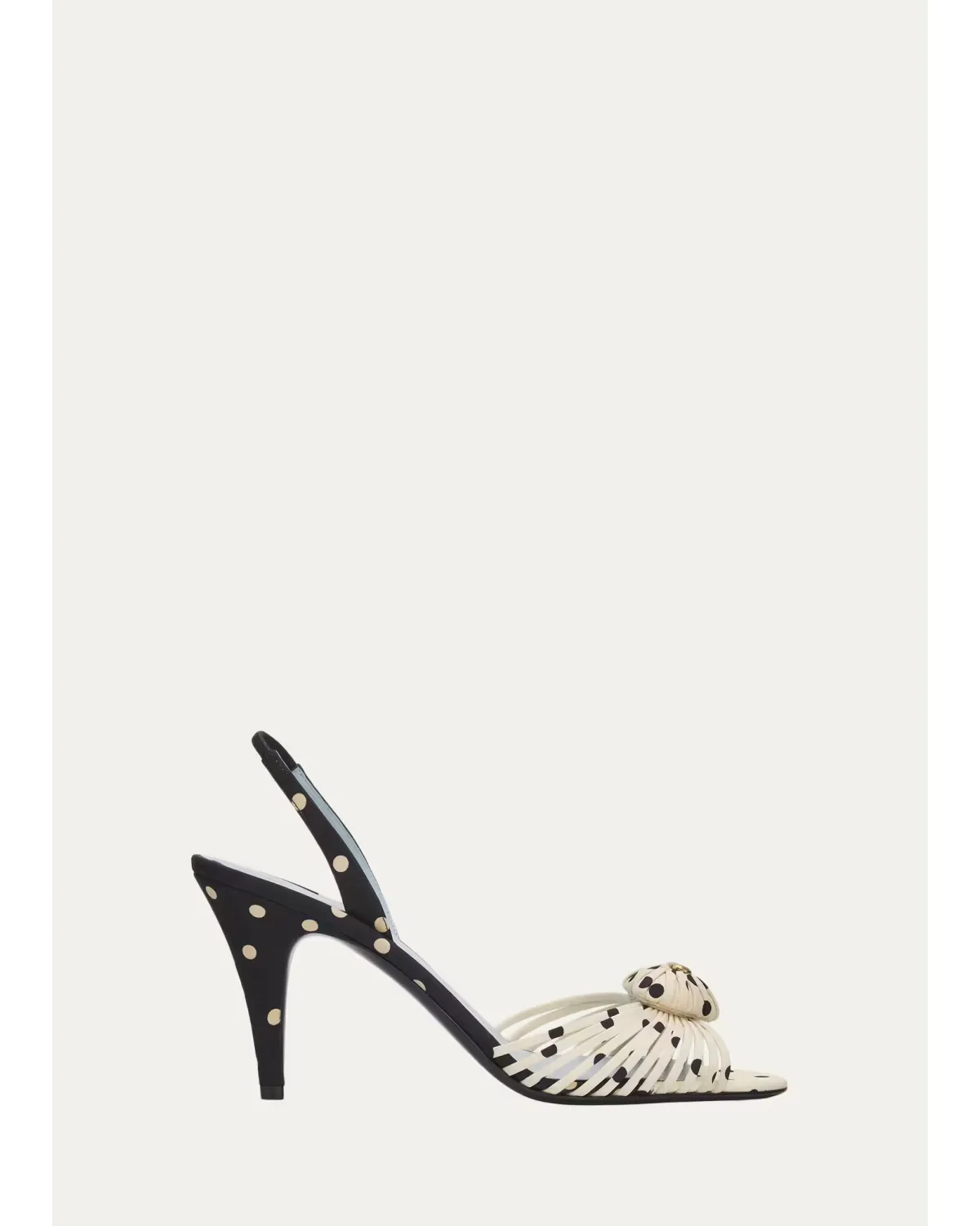 85mm Coeur Royal VLogo Polka Dot Slingback Sandals by Valentino Garavani