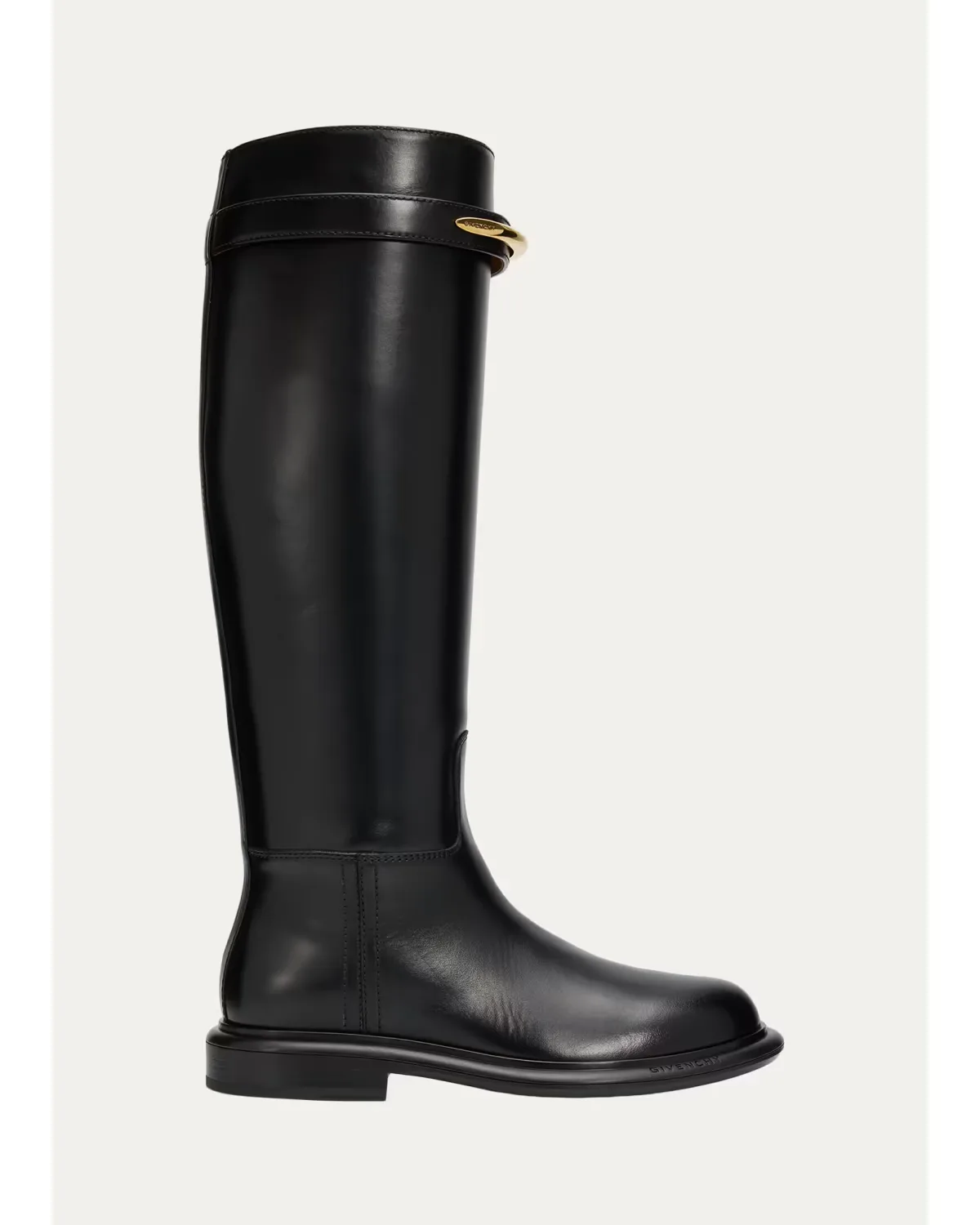Pinch Leather Knee-High Riding Boots by GIVENCHY
