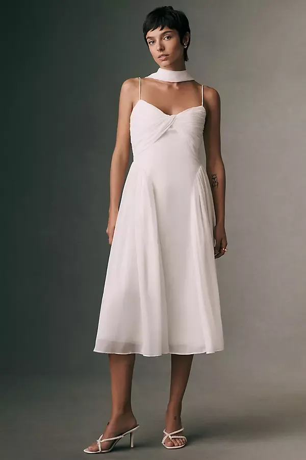 Jenny Yoo x Anthropologie Weddings Shiloh Chiffon Midi Dress by Jenny Yoo