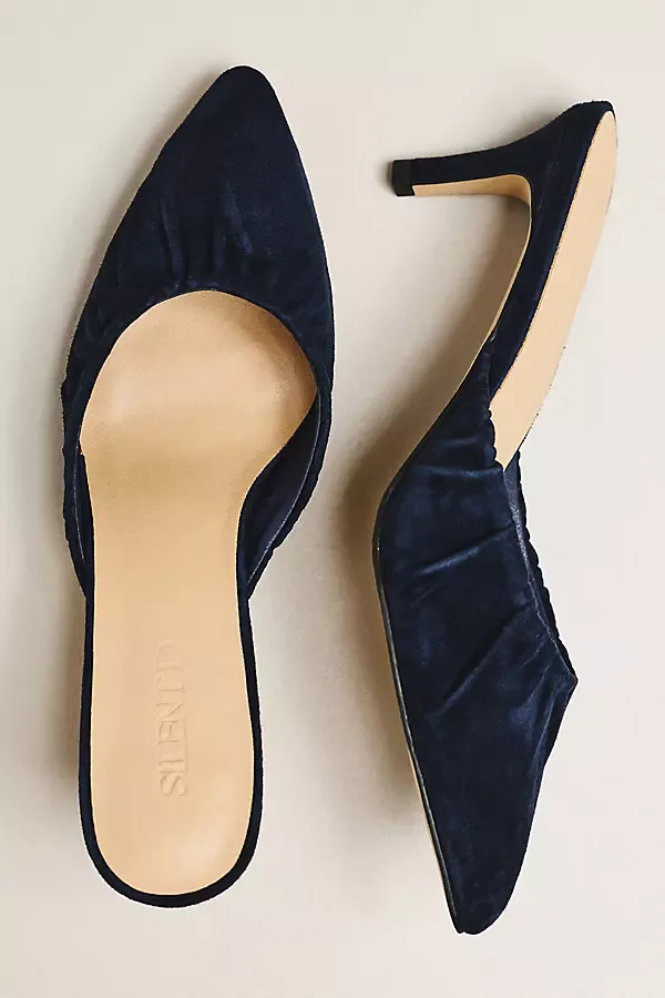 Crilla Scrunch Kitten Heel Mules by Silent D