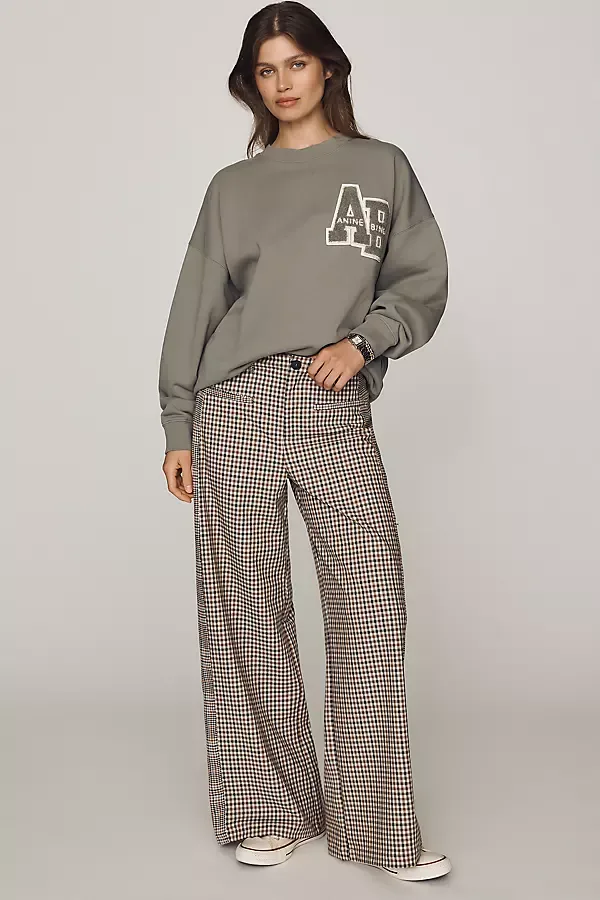 High Rise Wide Leg Trousers Pants by Maeve