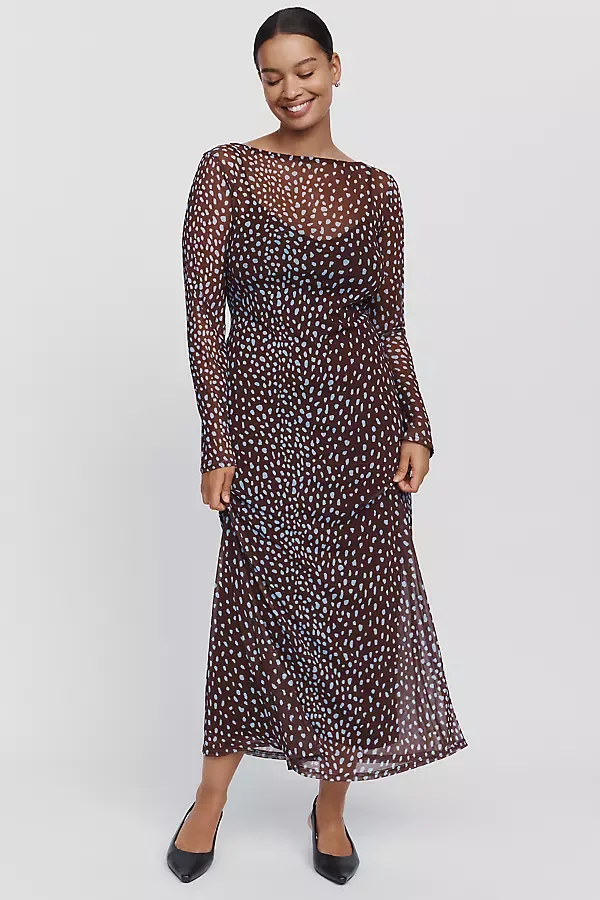 Aria Mesh Maxi Dress by Never Fully Dressed