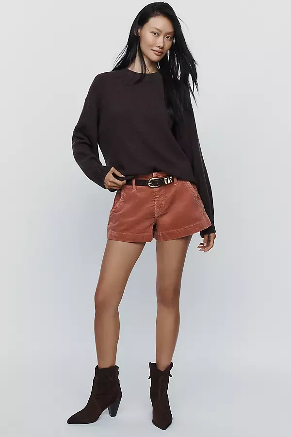 Hanna High-Rise Corduroy Shorts by Pilcro