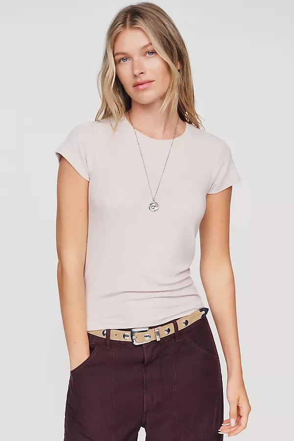 Evan Wool Blend Baby Tee by Anthropologie