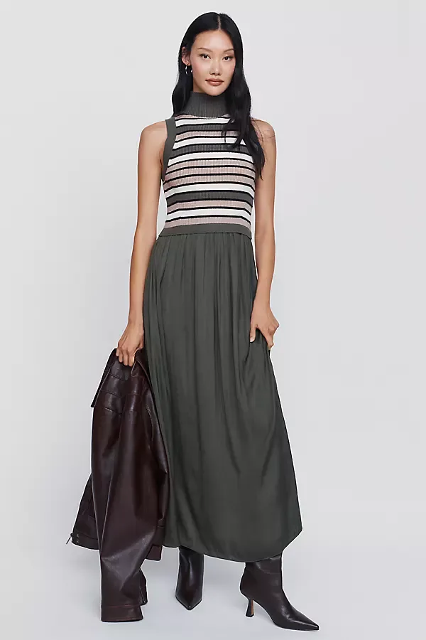 Thea Sleeveless Twofer Maxi Dress by Anthropologie
