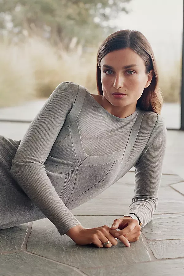 Bruna Cashmere Blend Ribbed Top by Anthropologie