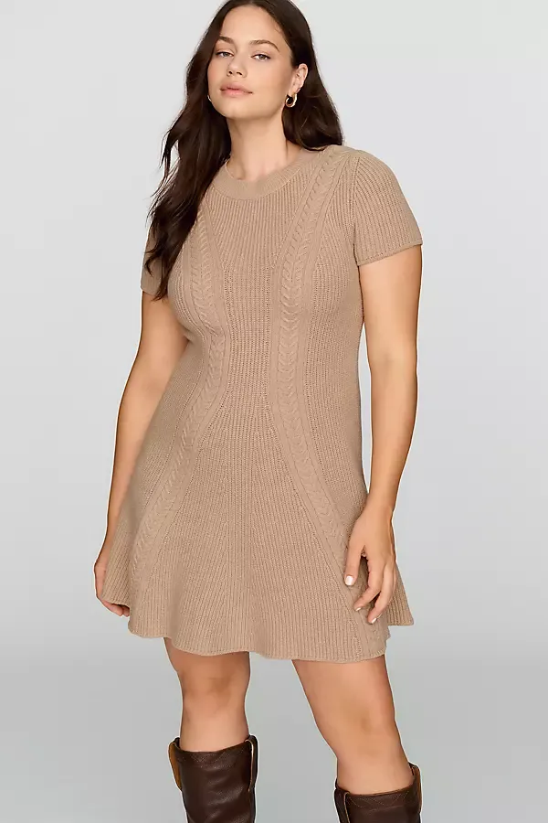 Cable Knit Sweater Mini Dress by Anthropologie