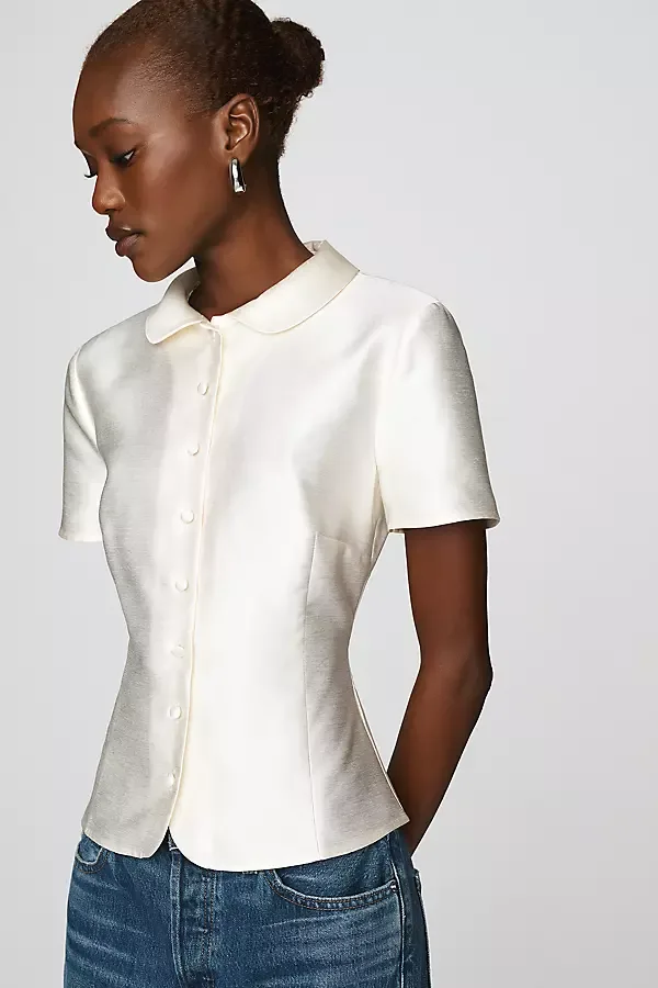 Haley-Kate Collared Top by Reformation