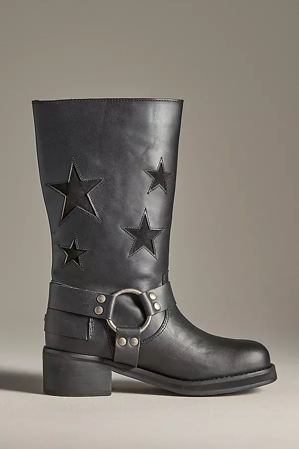Blacklist Star Inlay Moto Boots by Dingo
