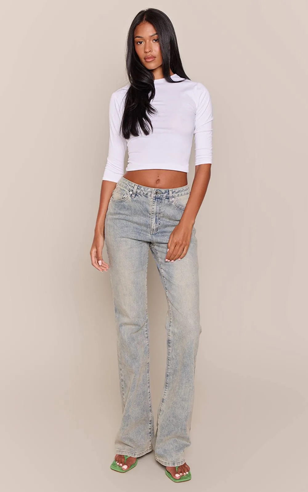 Mid Rise Bootcut Jean by PrettyLittleThing