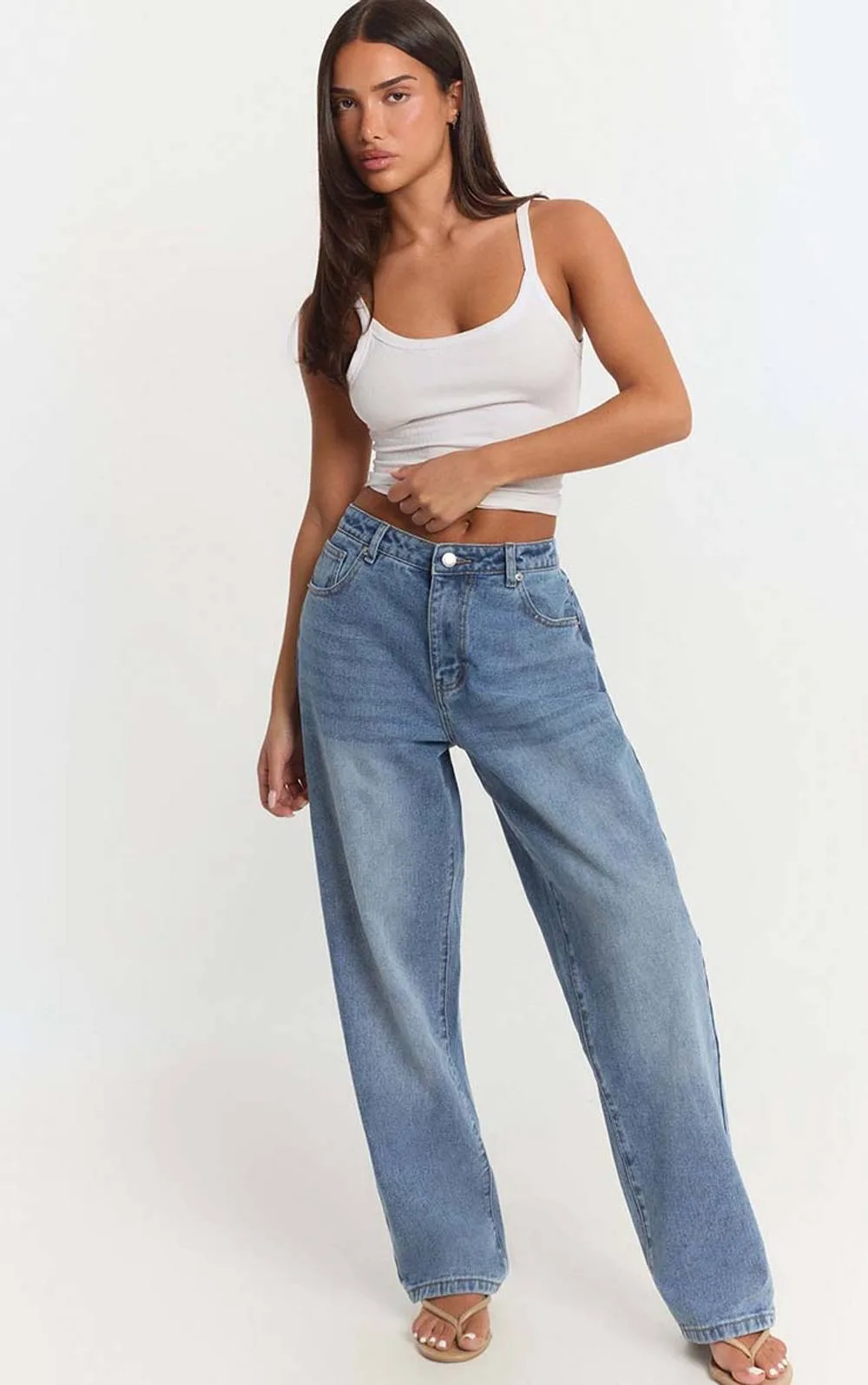 Rise Baggy Jeans