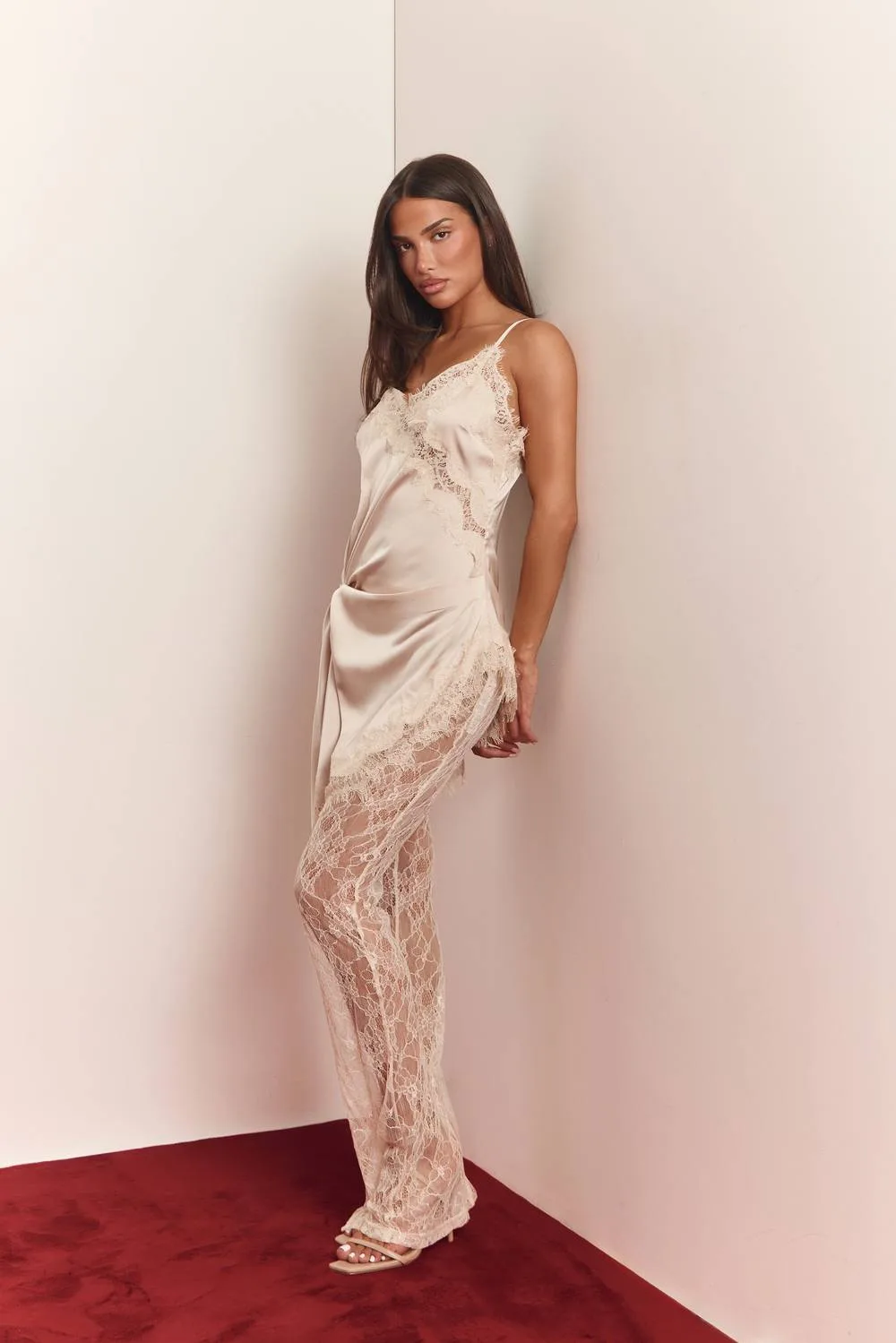 Lace Sheer Flared Trousers by PrettyLittleThing