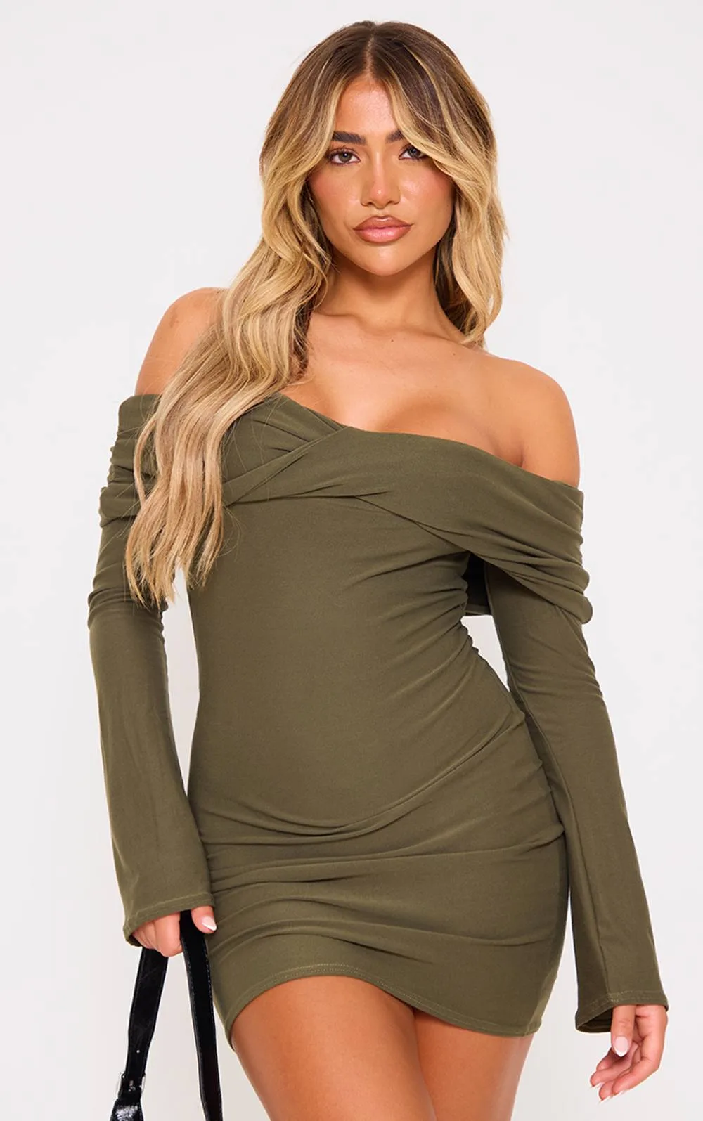 Soft Touch Twist Bardot Bodycon Dress