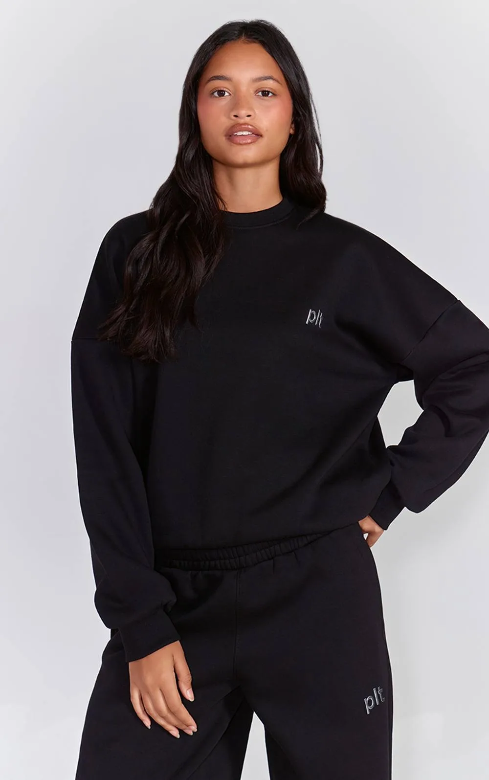 Chrome PLT Pullover Sweatshirt by PrettyLittleThing