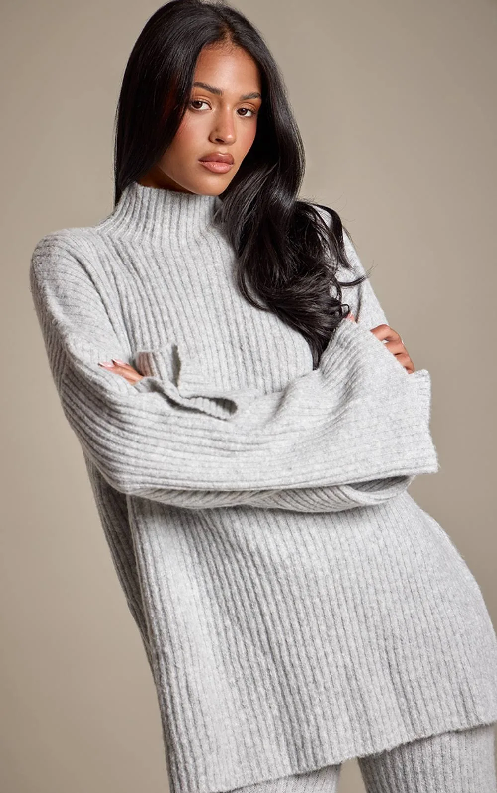 Luxe Rib Knit Oversized Jumper