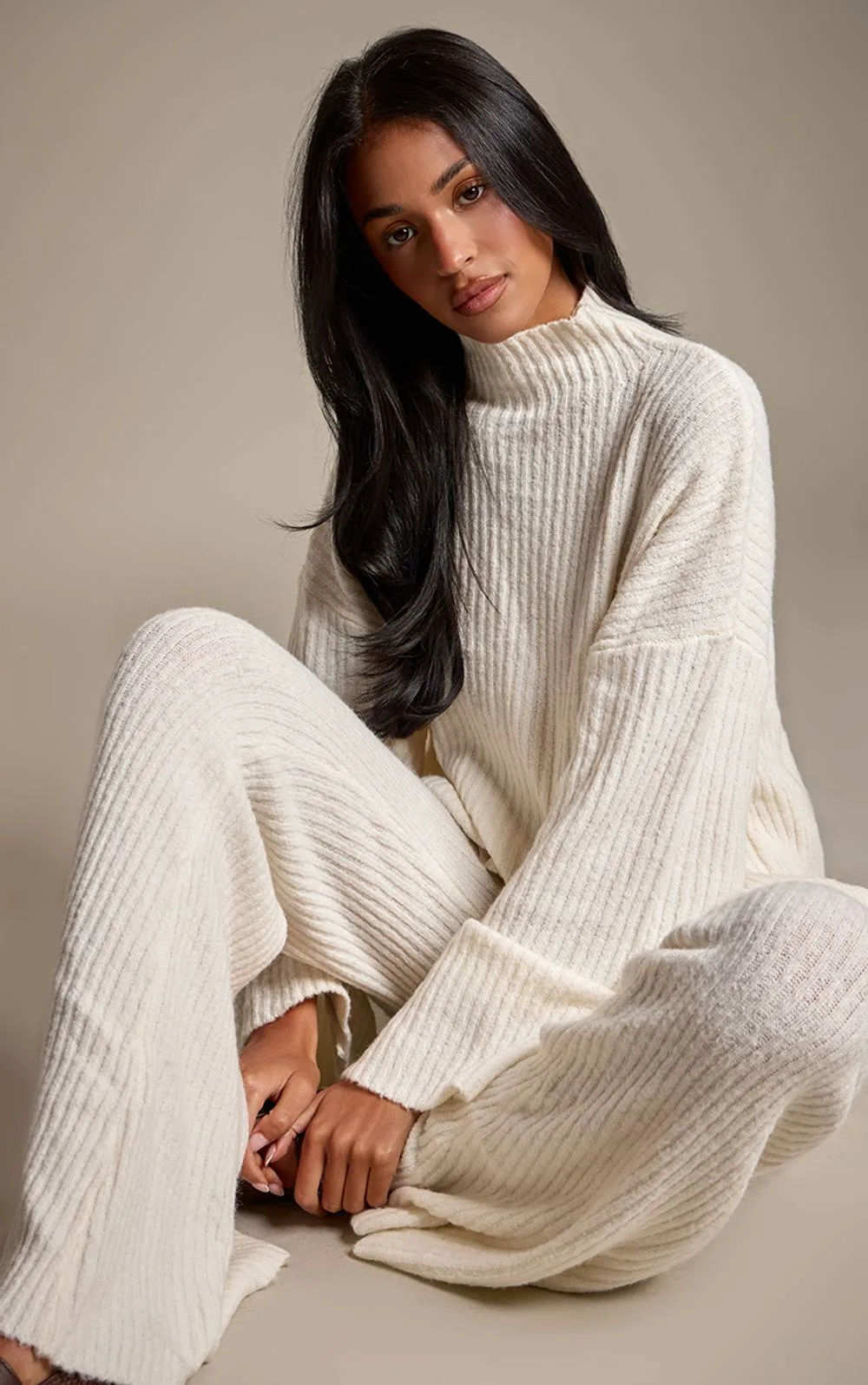 Luxe Rib Knit Oversized Jumper