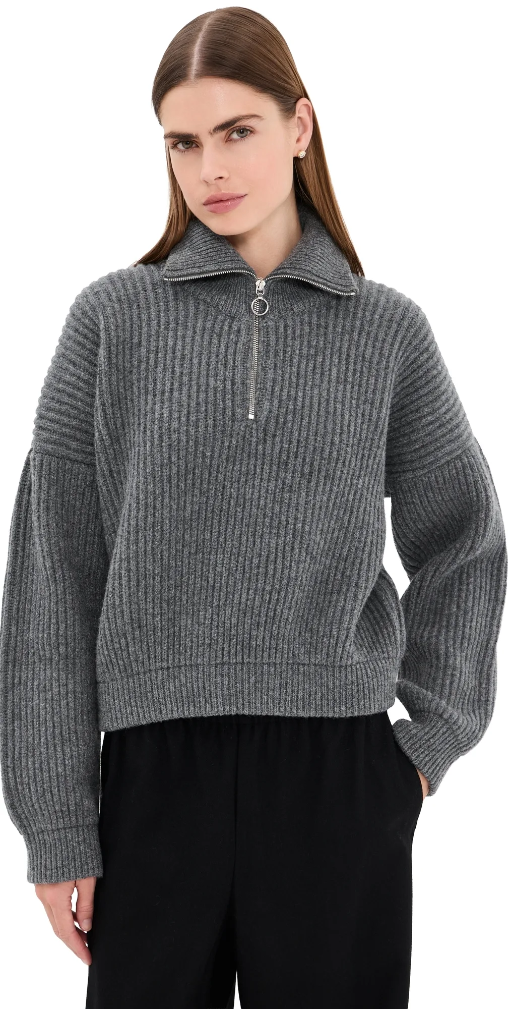 &daughter the Chunky Rib Quarter Zip by Daughter