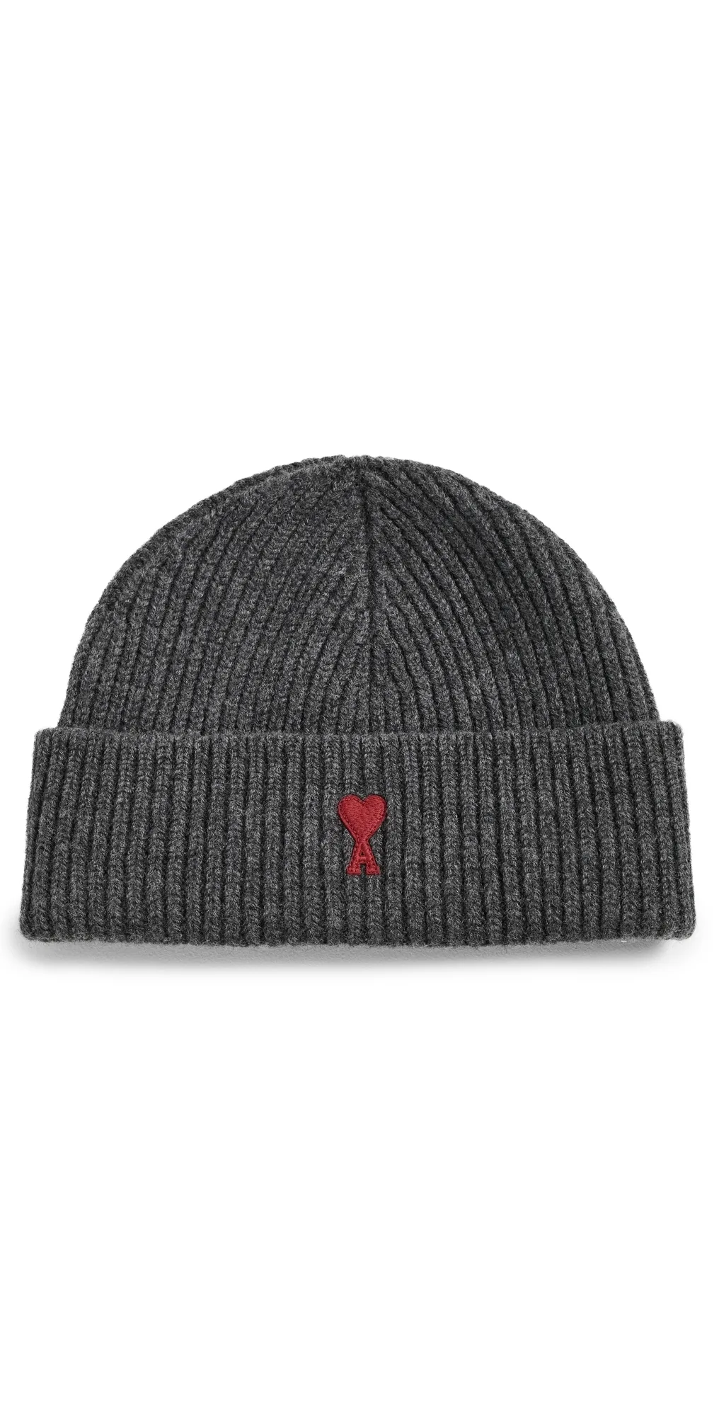 Quota Beanie with Red Ami De Coeur by AMI
