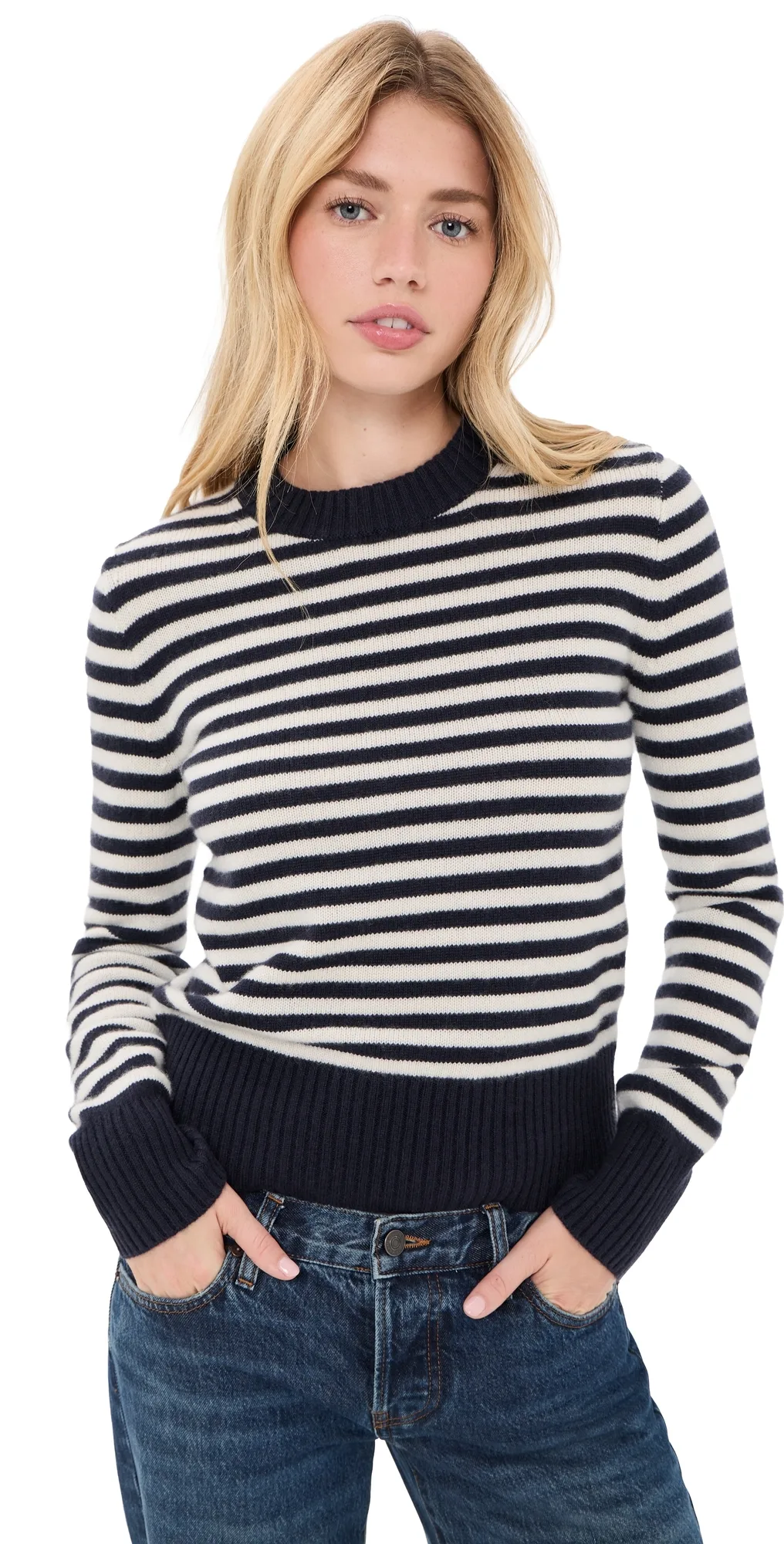 Marais Striped Sweater in Cashmere by Alex Mill