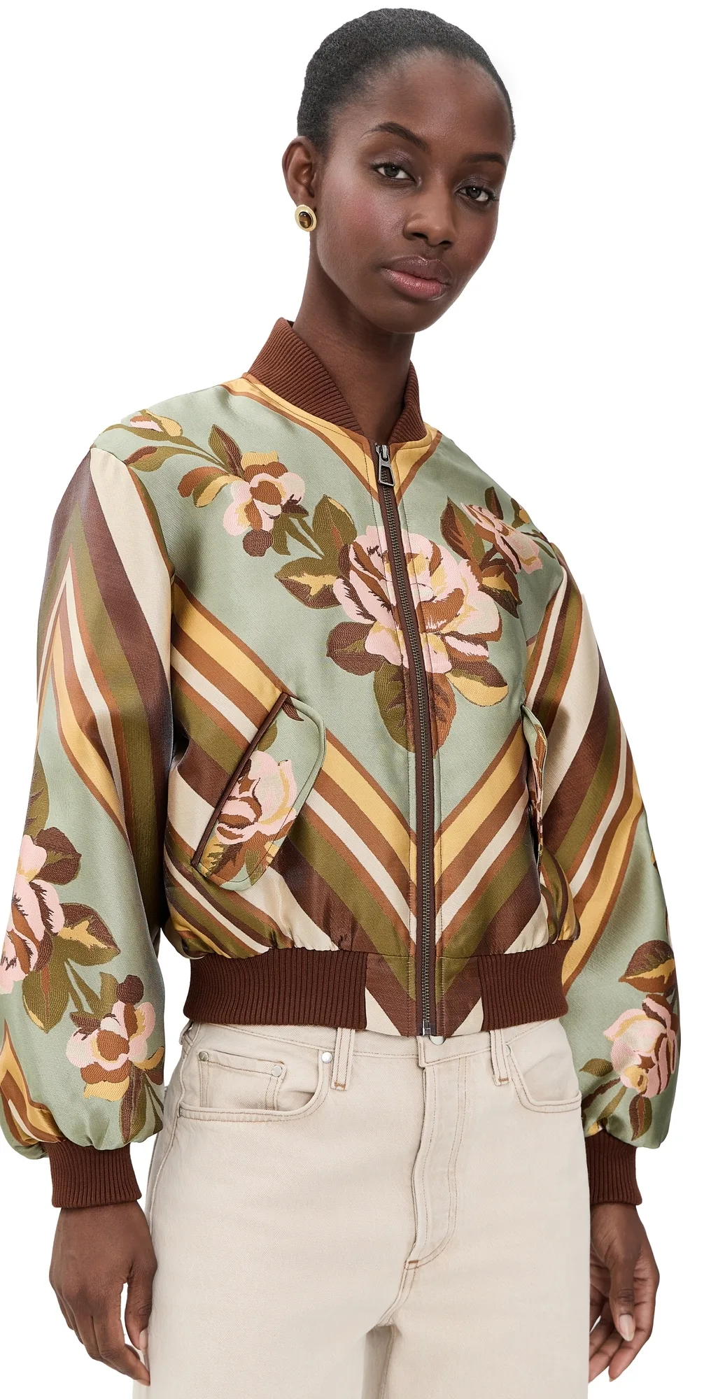La Rosa Jacquard Bomber Jacket by ALMAIS