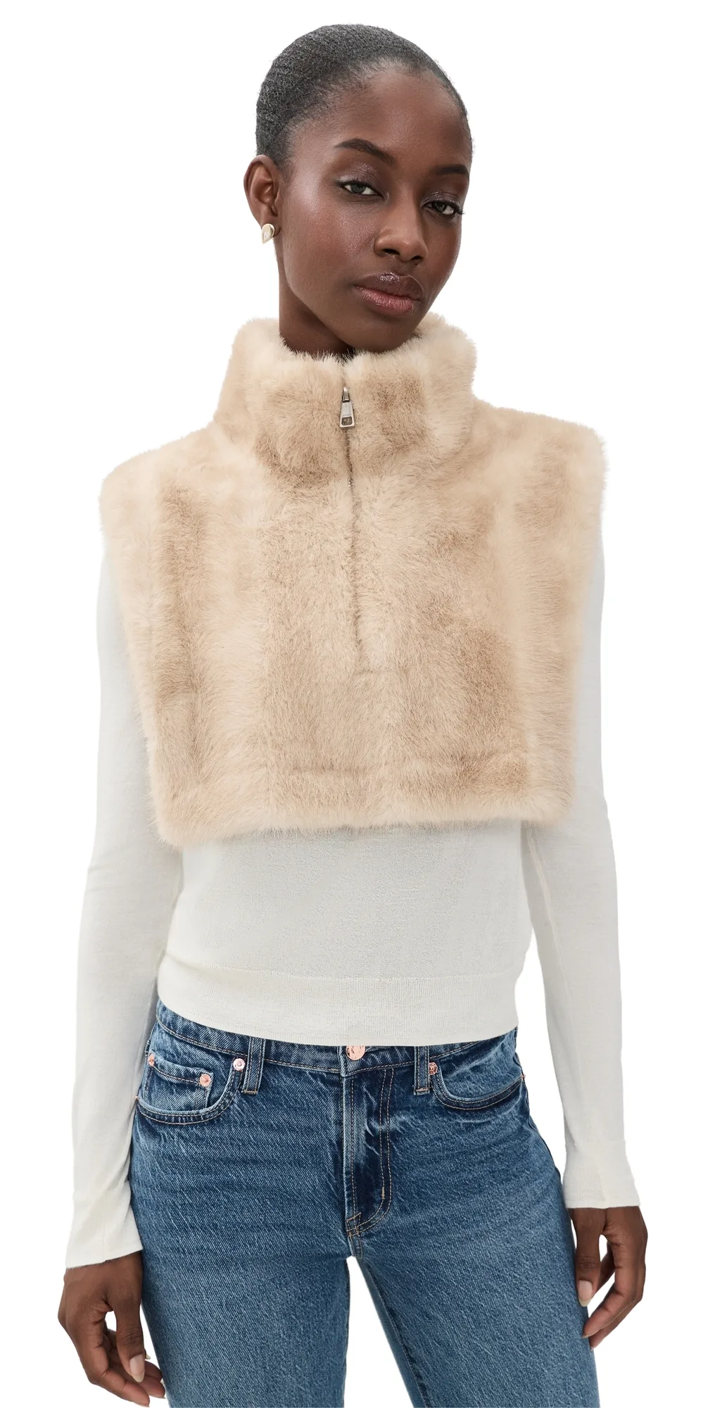 Jamie Shaved Faux Mink Dickey by Apparis