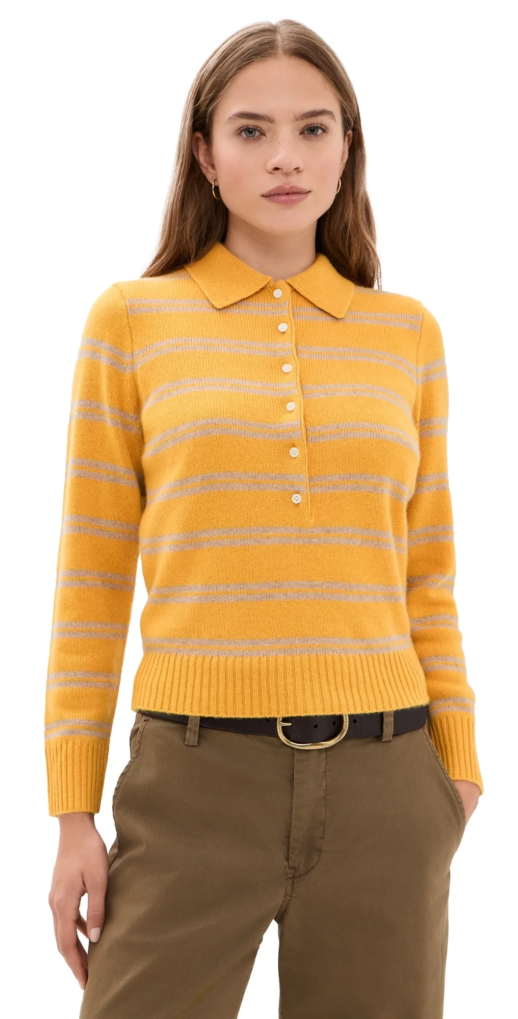 Alice Polo in Cashmere Stripe by Alex Mill