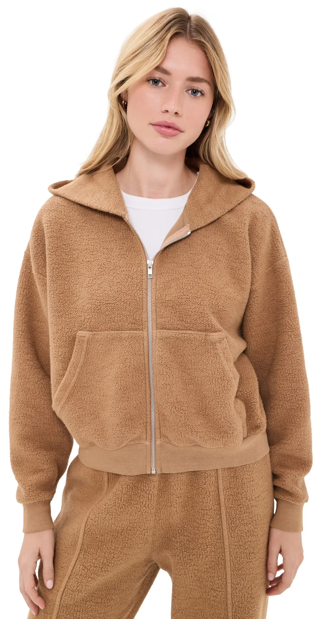 Rosie Reversed Zip-Up Hoodie Teddy