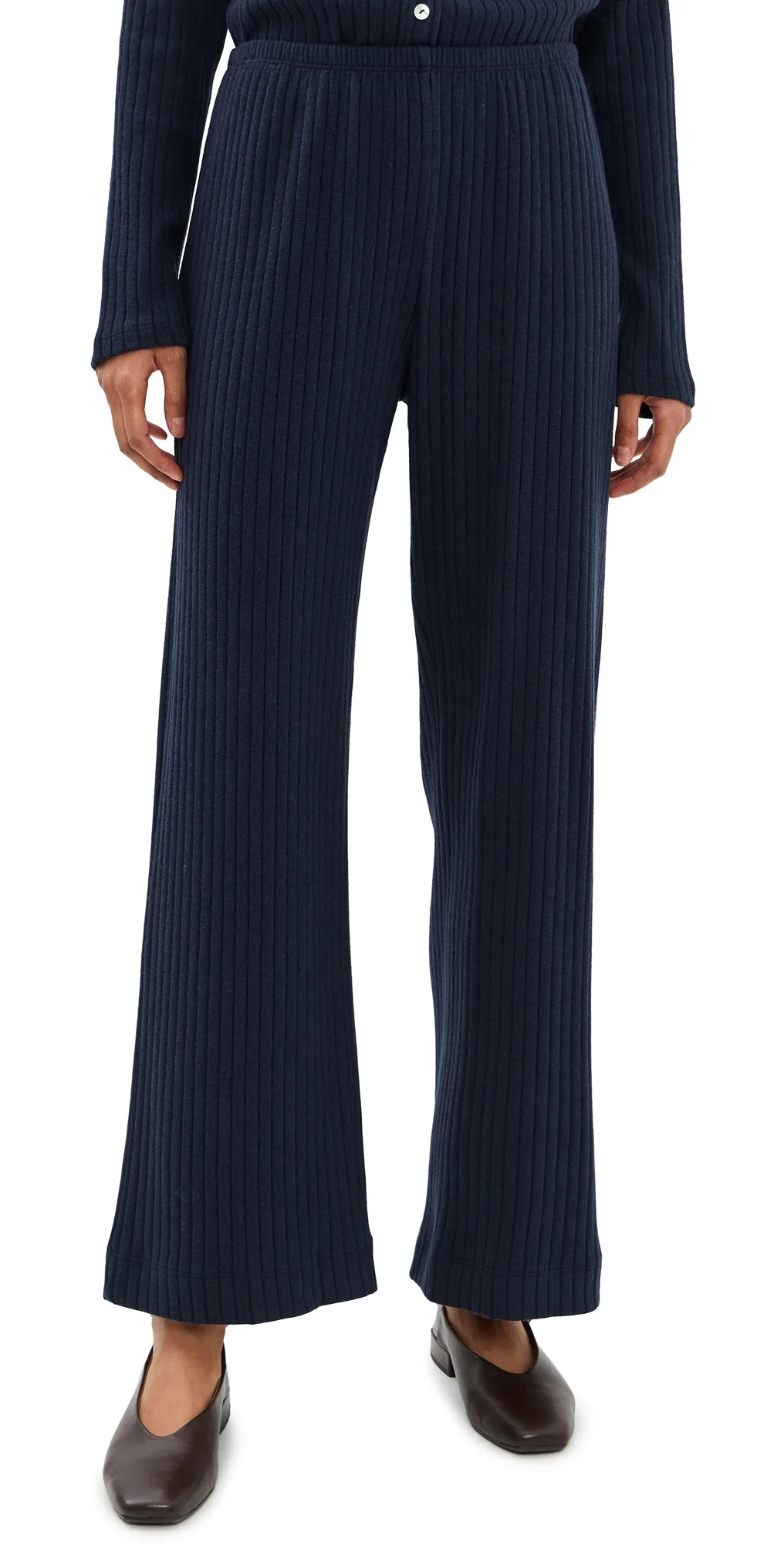The Sweater Rib Simple Pants by DONNI.