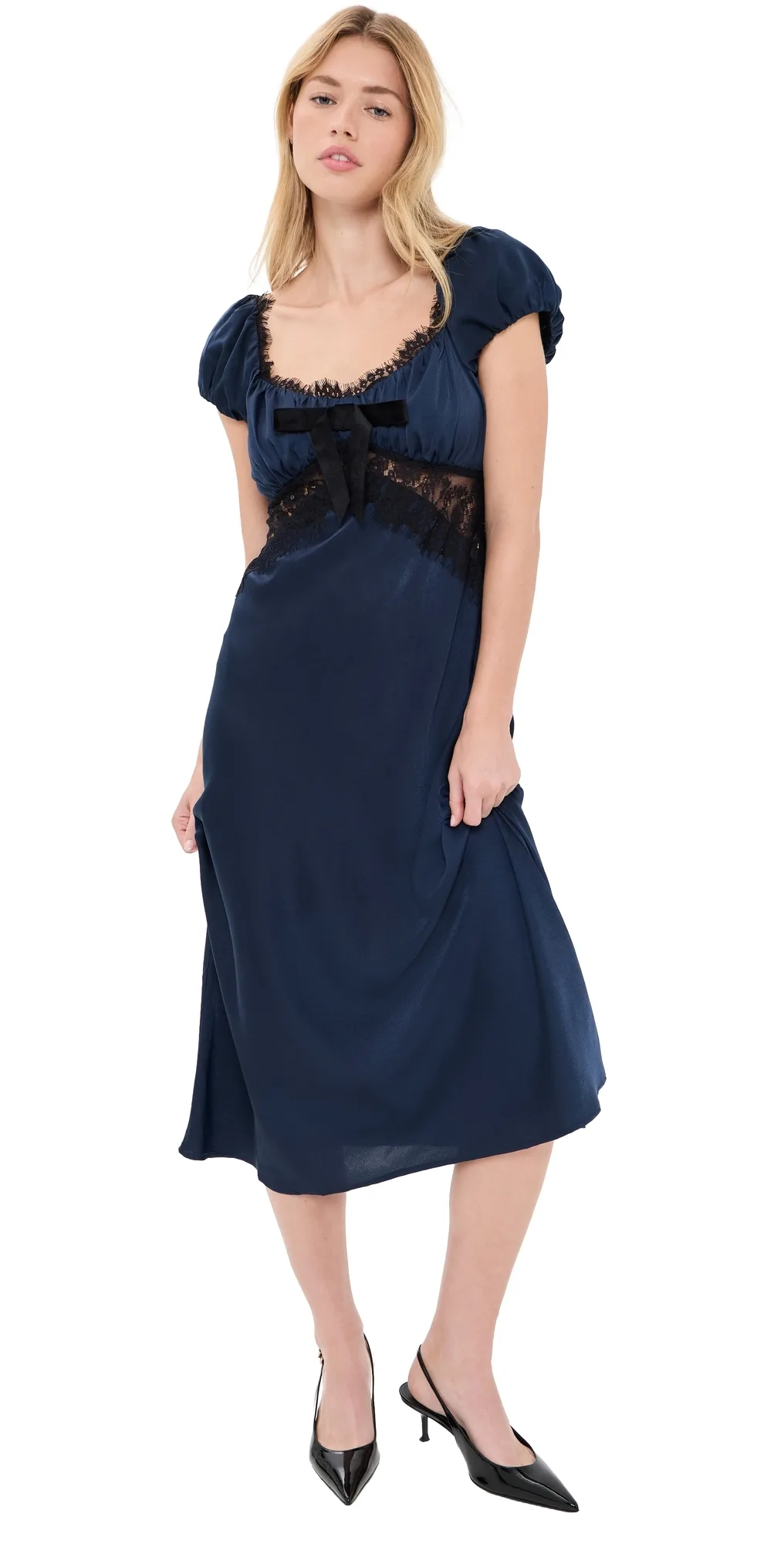 Mira Lace Trim Dress by WAYF