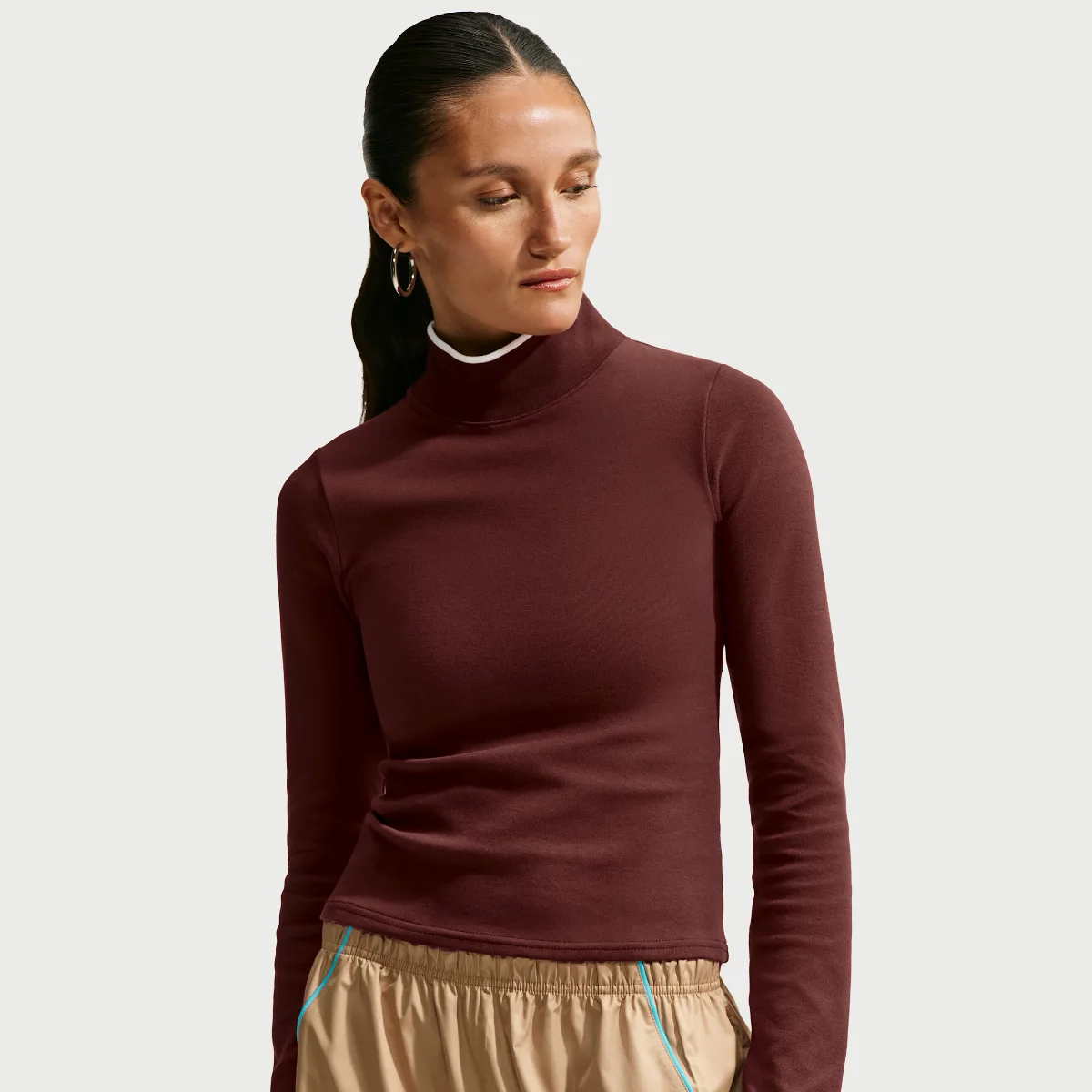 Sportswear Tight Long-Sleeve Mock-Neck Top by Nike
