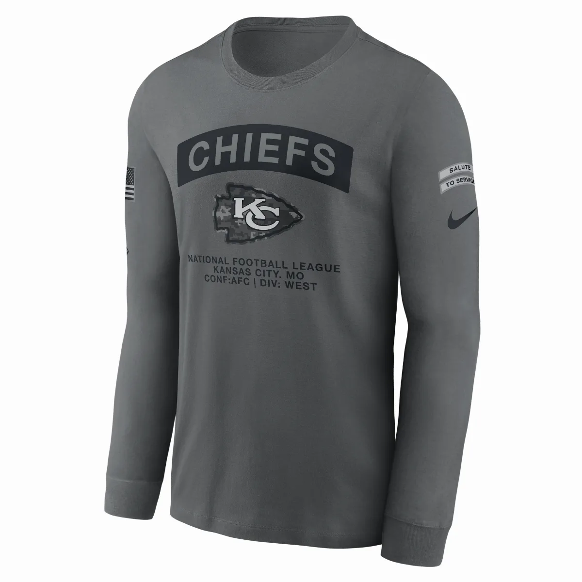 Kansas City Chiefs Salute to Service NFL Long-Sleeve T-Shirt by Nike