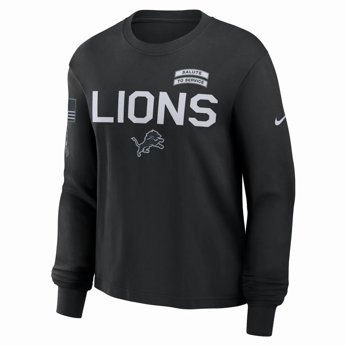Detroit Lions Salute to Service Sideline Dri-FIT NFL Long-Sleeve T-Shirt by Nike