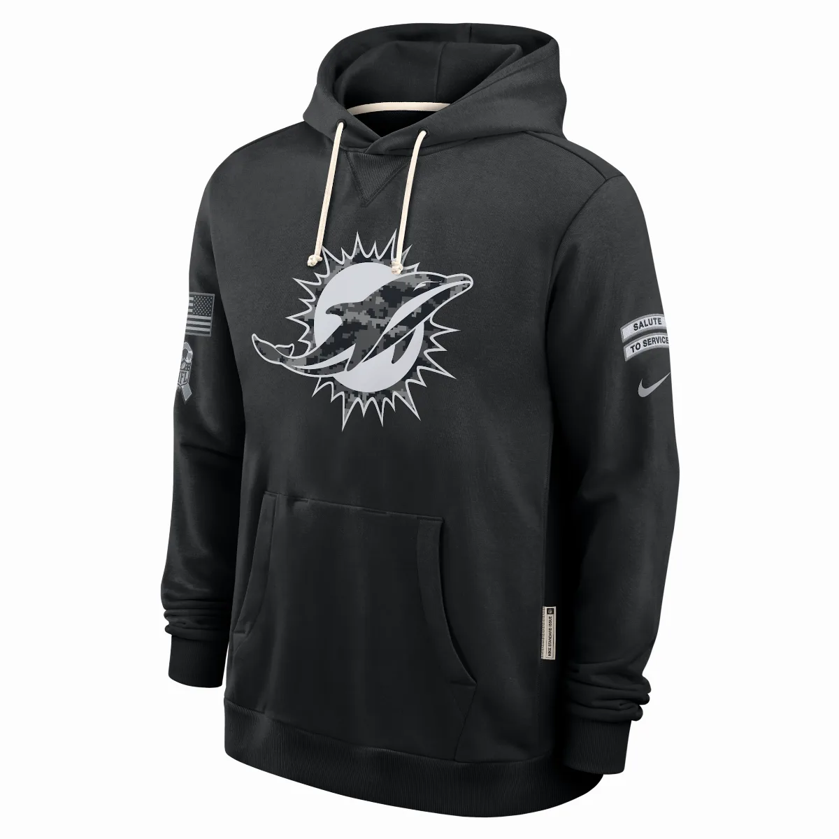 Miami Dolphins Salute to Service Sideline Dri-FIT NFL Pullover Hoodie by Nike